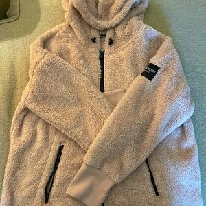 Calvin Klein soft baby pink zip up hoodie